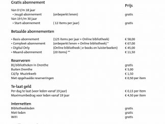Tarievenposter Bind bibliotheken 2026